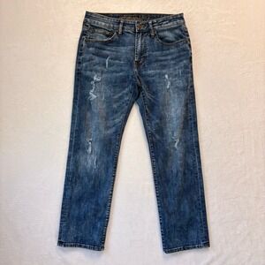 American Eagle Jeans Men 31 x 30‎ Blue Original Straight Extreme Flex Distressed